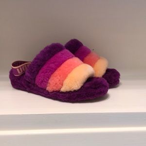 Women UGG Fluff Yeah Slippers (Ombre)